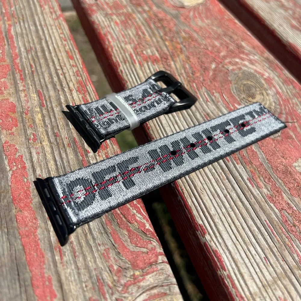 COPY - Off-White Mini Belt Apple Watch Band GREY